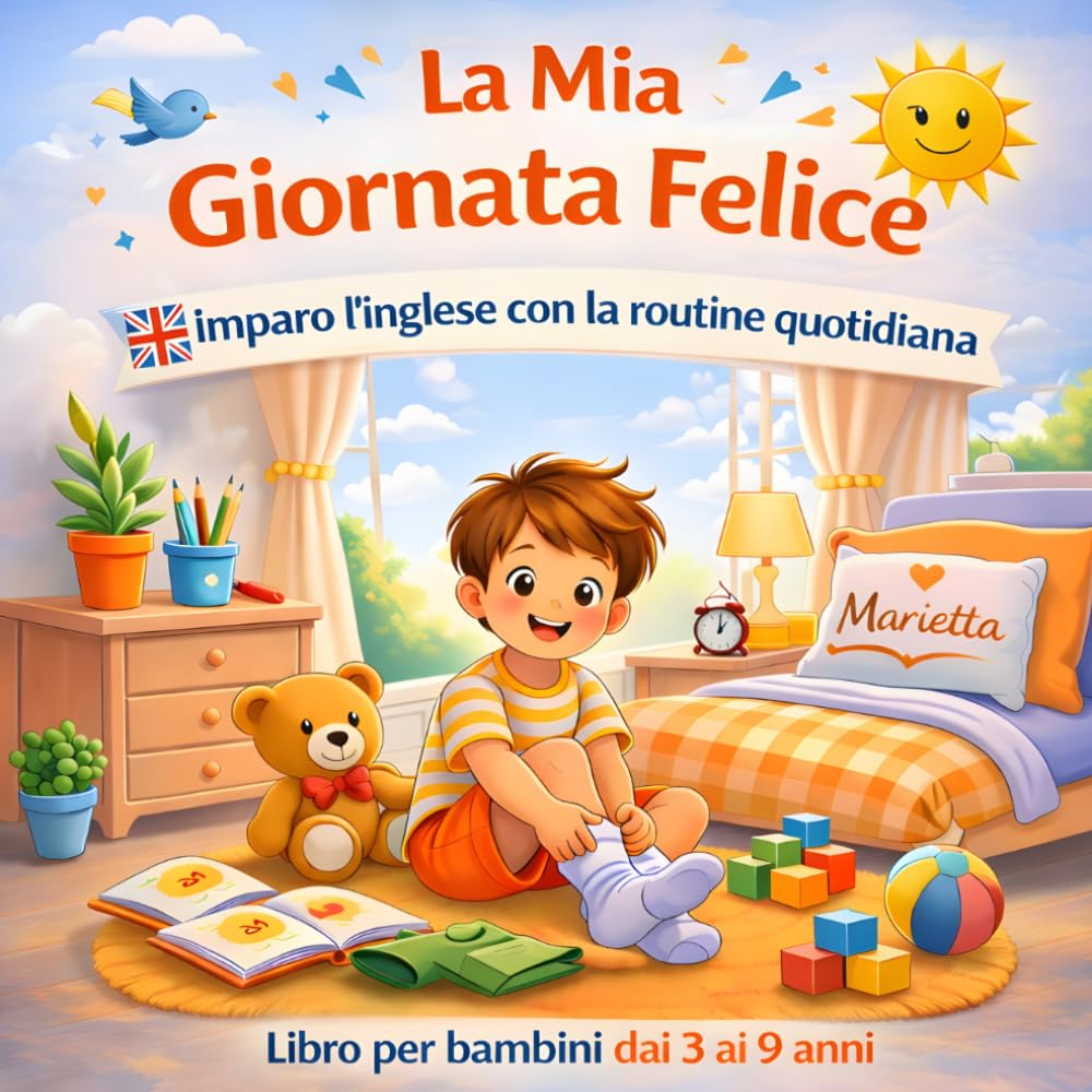 La mia giornata felice - Imparo l'inglese con la routine quotidiana: Libro per bambini dai 3 ai 9 anni (Imparare l’inglese nella routine quotidiana per bambini)