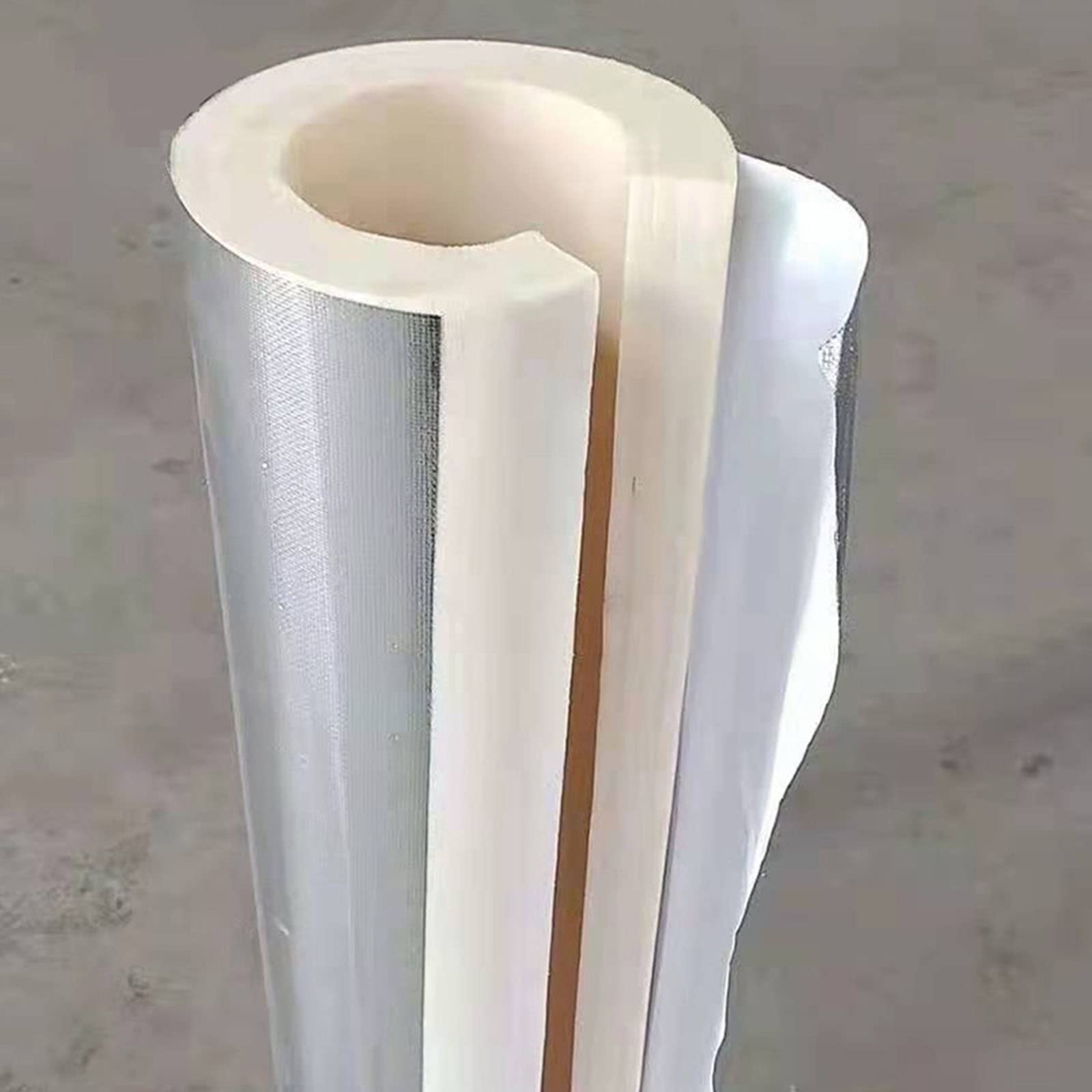 Coquilla Aislante de Papel de Aluminio Autoadhesivo, Aislamiento De Tuberías De Espuma Flexible, Cubierta de Aislamiento Anticongelante, 30mm de Espesor, Diámetro Interior: 22mm ~ 219mm