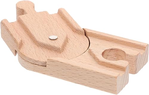 Toyvian Vía de tren de madera  Paquete de expansión compatible con Thomas Wooden Train Track Bloque de expansión de tren de madera Accesorios para