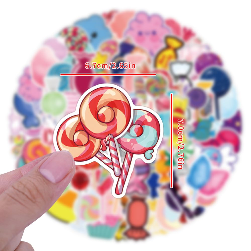 100 Pcs Candy Stickers for Kids Teens Adults Boys Girls Gift,Candy Stickers Pack for Laptop,Skateboard,Luggage,Car,Bike - Image 2