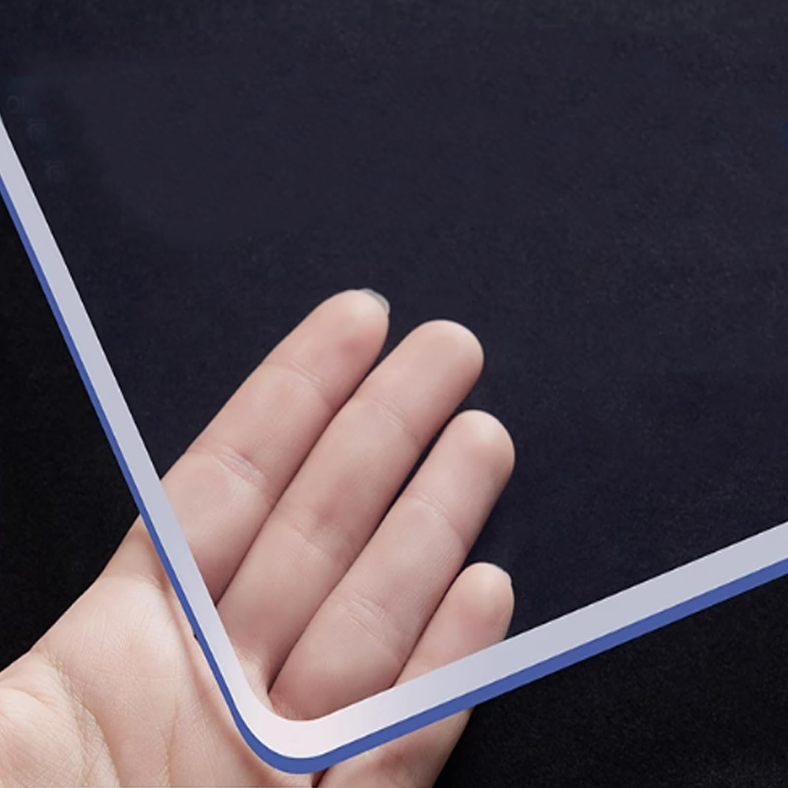 PVC Clear Table Protector Clear PVC Table Protector Impact Resistant Sound Insulation 3mm Water proof Multiple Sizes(150x150cm/59x59in)