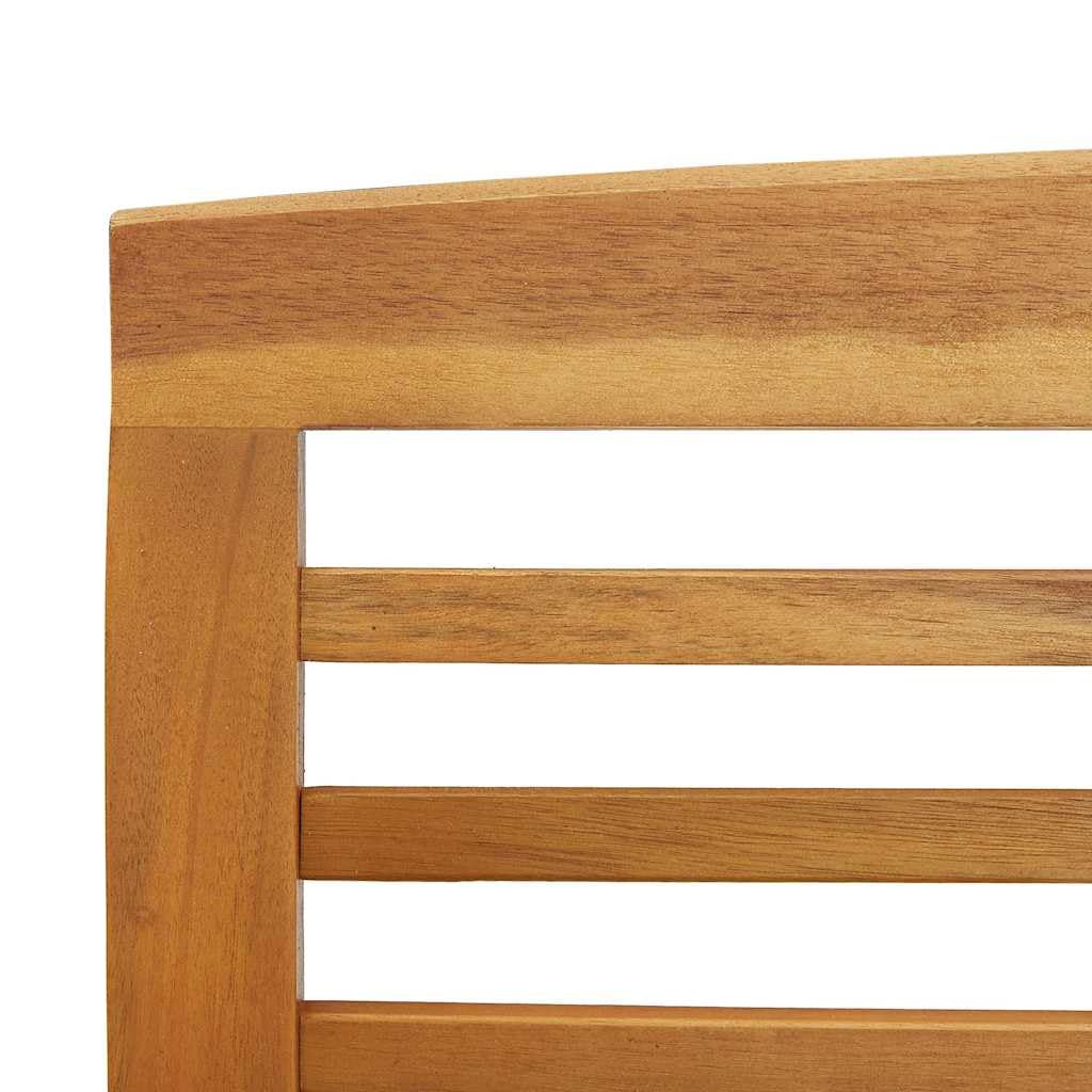 Ławka ogrodowa z litego drewna akacjowego, 119 cm, do użytku na zewnątrz