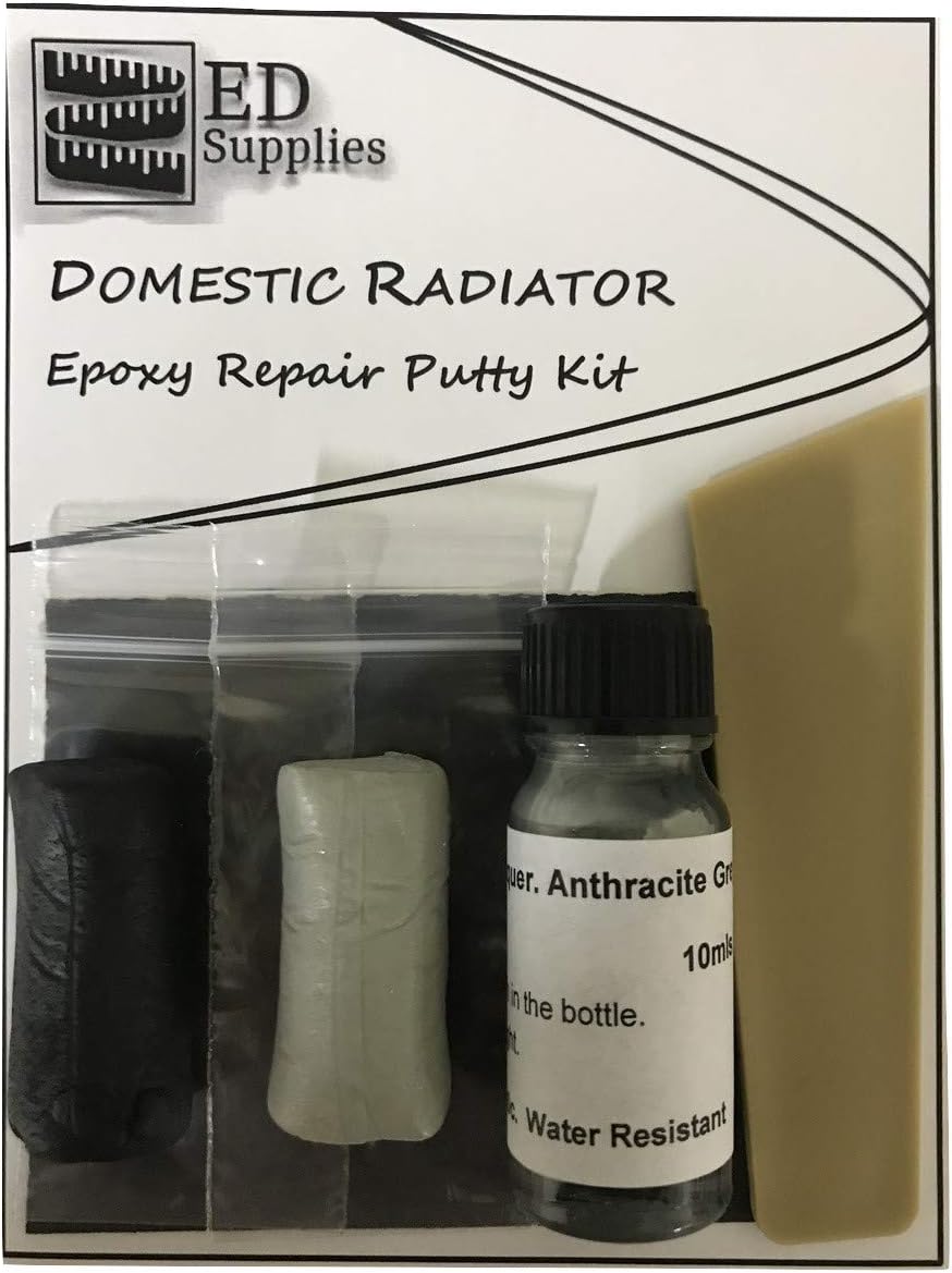 Satin Anthracite/Dark Grey Domestic Radiator Epoxy Repair Putty Kit