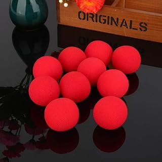 Oumefar Magic Ball Set Magic Soft Red Sponge Ball Small Magical Ball Trick Props Bouncy Balls Soft EVA Sponge Ball Comedy Trick Props Home
