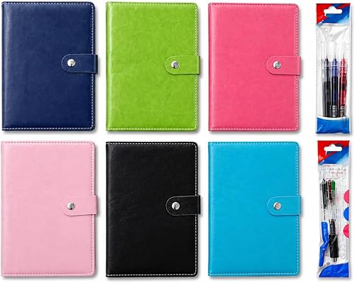 8PCS Notebook & Pen Set, Colourful PU Cover Journals with Writing Pens for School Office