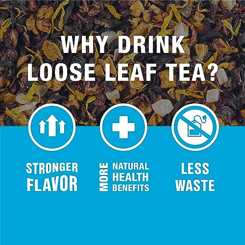 Image of Tiesta Tea - Cherry Punch, Loose Leaf, Sweet Cherry Herbal Drink, Premium Blend, Non-Caffeinated Fruit Tea, Makes Hot or Iced & Up to 50 Cups, 4oz Refillable Tin