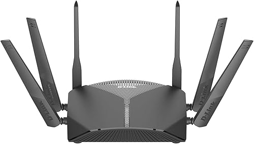 D-Link Router de tres bandas Wi-Fi de alta potencia AC3000 con control de voz con Tienda Alexa o Google Assistant, Wi-Fi Mesh, controles parentales