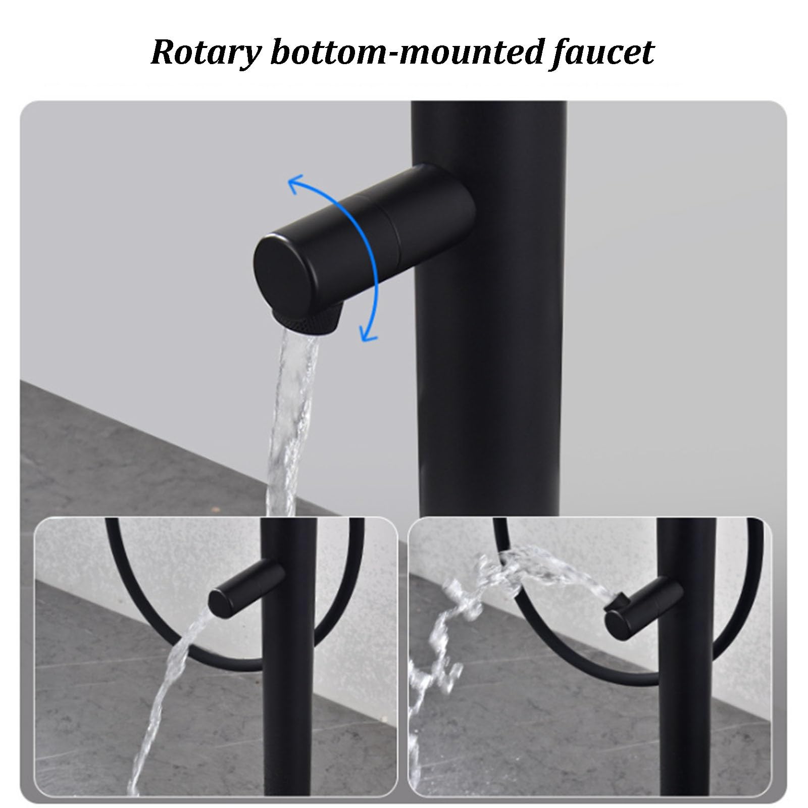 Kit doccia da esterno con rubinetto dell'acqua rotante e interruttore rotante antiscivolo, in acciaio inox spazzolato, per cortile, spiaggia, piscina e giardino
