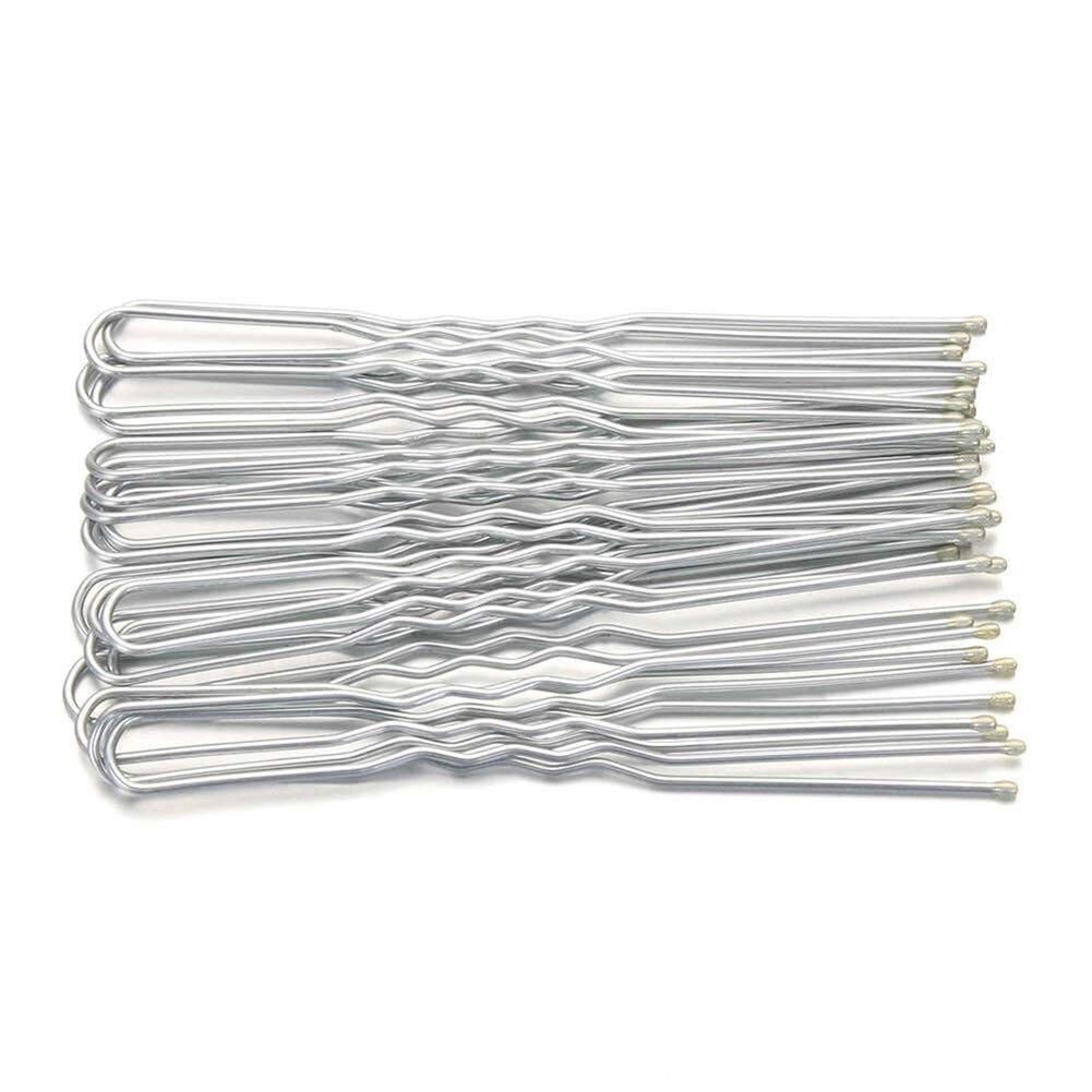 chenran Fashion 20pcs/lot 5/7cm 4Colors U Shaped Metal Barrette Hairpin Hair Clips Pins Women Hair Styling Tools Accessories Braided Hair Tool Hair Clips (Color : 7cm silver)