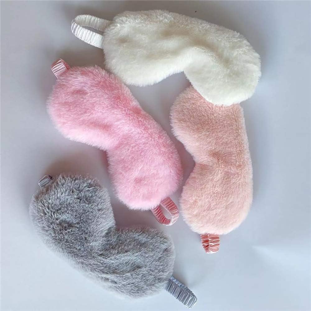 RAYNAG 4 Pack Plush Eye Mask Soft Sleeping Blindfold Eye Cover for Sleepover Gift Birthday Party Favors, Comfortable Silky Fabric on The Back, Cozy, Fluffy and Furry : Health & Household