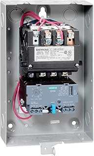 Siemens 14EUE32BA Heavy Duty Motor Starter, Solid State Overload, Auto/Manual Reset, Open Type, NEMA 1 General Purpose Enclosure, 3 Phase, 3 Pole, 1-3â„4 Half Size, 10â€“40A Amp Range, A1 Frame Size, 110-120/220-240 at 60Hz Coil Voltage