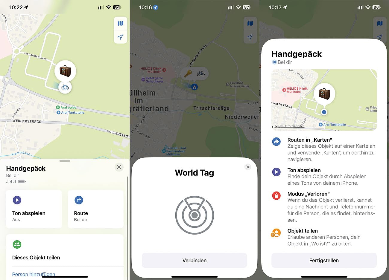 Callstel AirTag MFi: Set da 8 Mini chiave e localizzatore di oggetti, Smart Tag, MFI certificato (localizzatore chiavi bluetooth, per zaino, intelligente)
