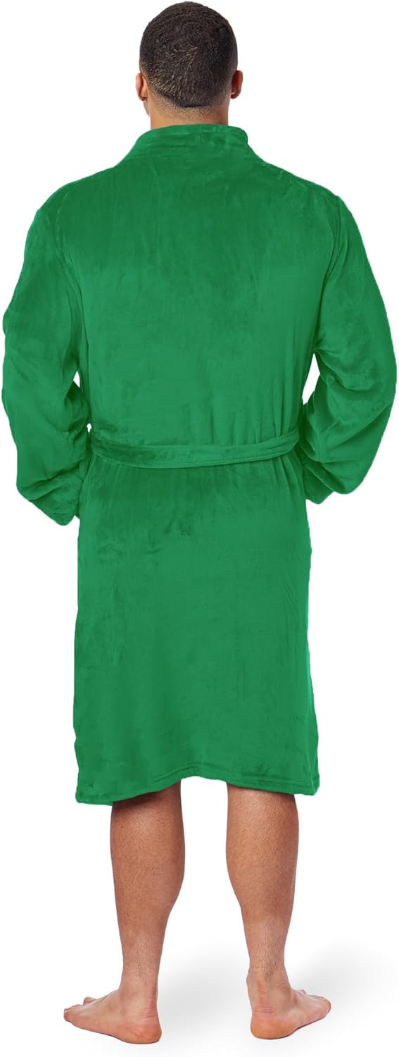 Northwest NFL New York Jets Retro Adult Unisex Silk Touch Bathrobe, Large/X-Large, Green, Officially Licensed Loungewear, Soft Plush Polyester - Image 5