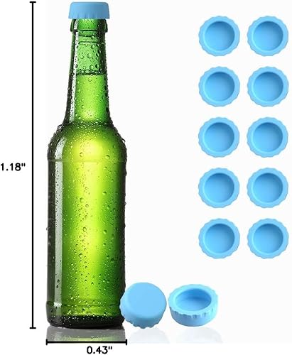 Miniatura 7 de Tapas para botellas, tapas de botellas de cerveza, tapón de silicona reutilizable para botellas de vidrio, para evitar derrames, cubierta selladora