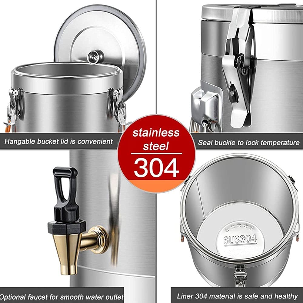 Fermentatore per birra in acciaio inox, 10 l, per la produzione di vino e birra, ideale per la produzione di birra in casa e bevande artigianali