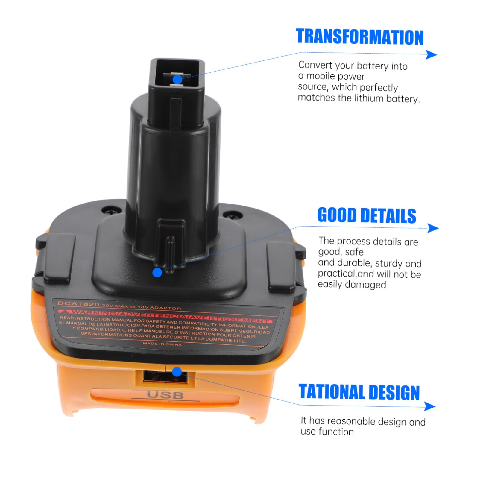 Tofficu 4 Set Adattatori Per Batterie Caricabatteria Portatile Adattatore Per Caricabatterie Doppio Adattatori Convertitori Per Batterie Convertitore In Abs
