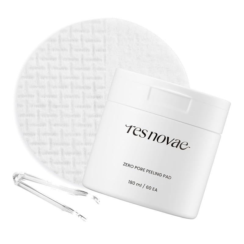 Pads esfoliantes faciais res novae com PHA, dupla textura, 60 unidades