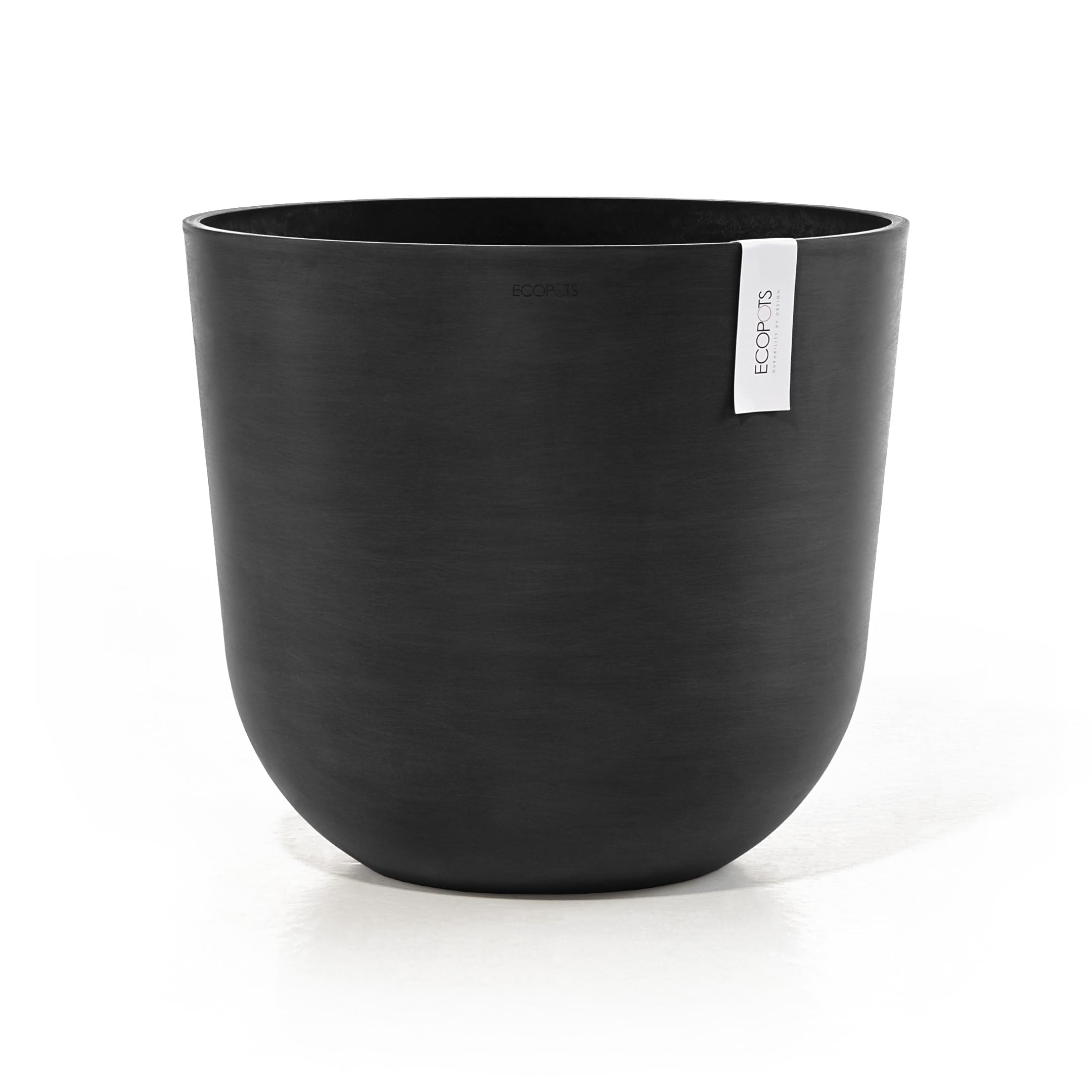 Ecopots Oslo 45 Blumentopf - L 45 cm x H 39,4 cm - Innen- und Außenbereich Dunkelgrau