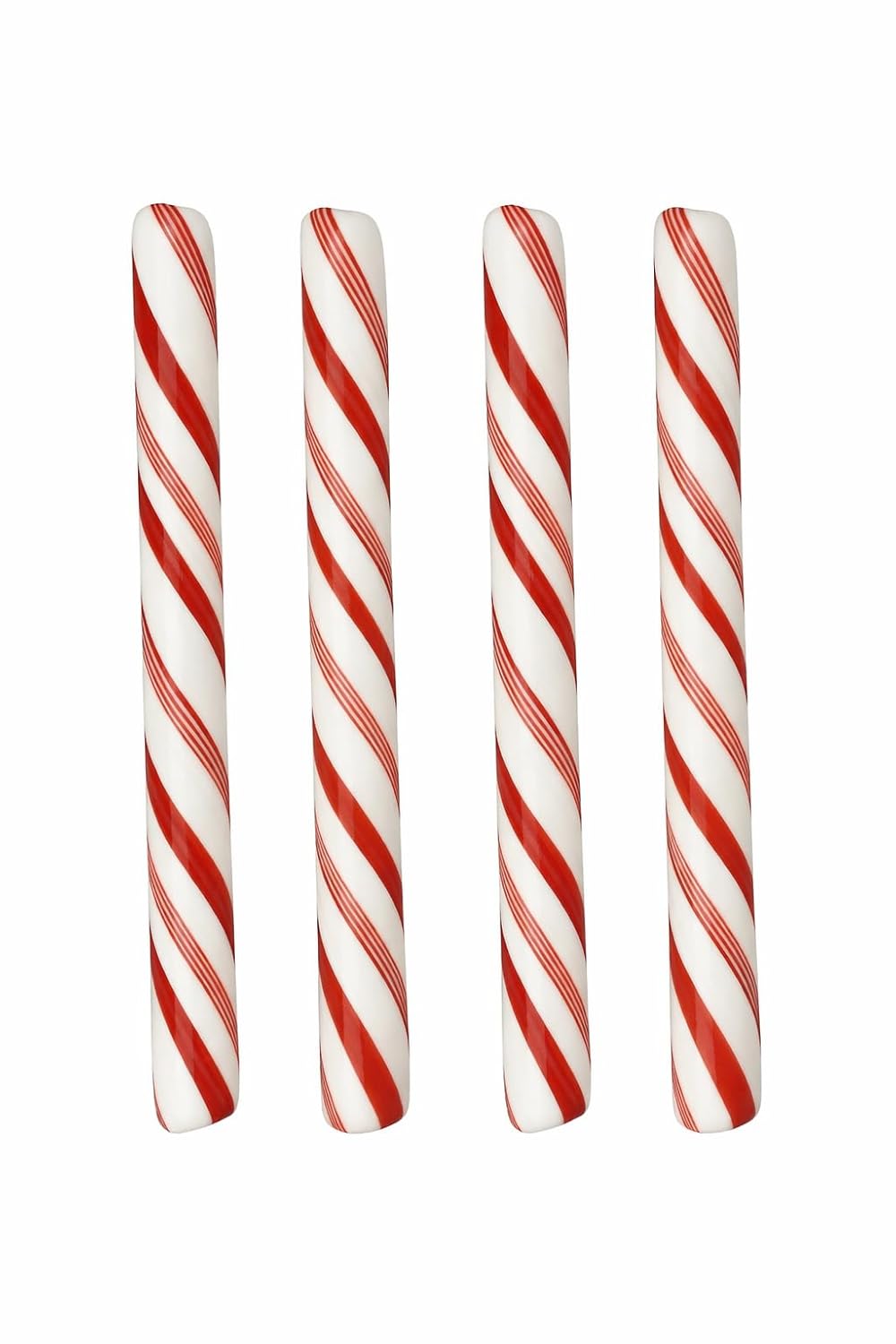 (4) Classic Red and White Striped Candy Canes, Traditional Holiday Christmas treats Peppermint Sticks (3.5oz)