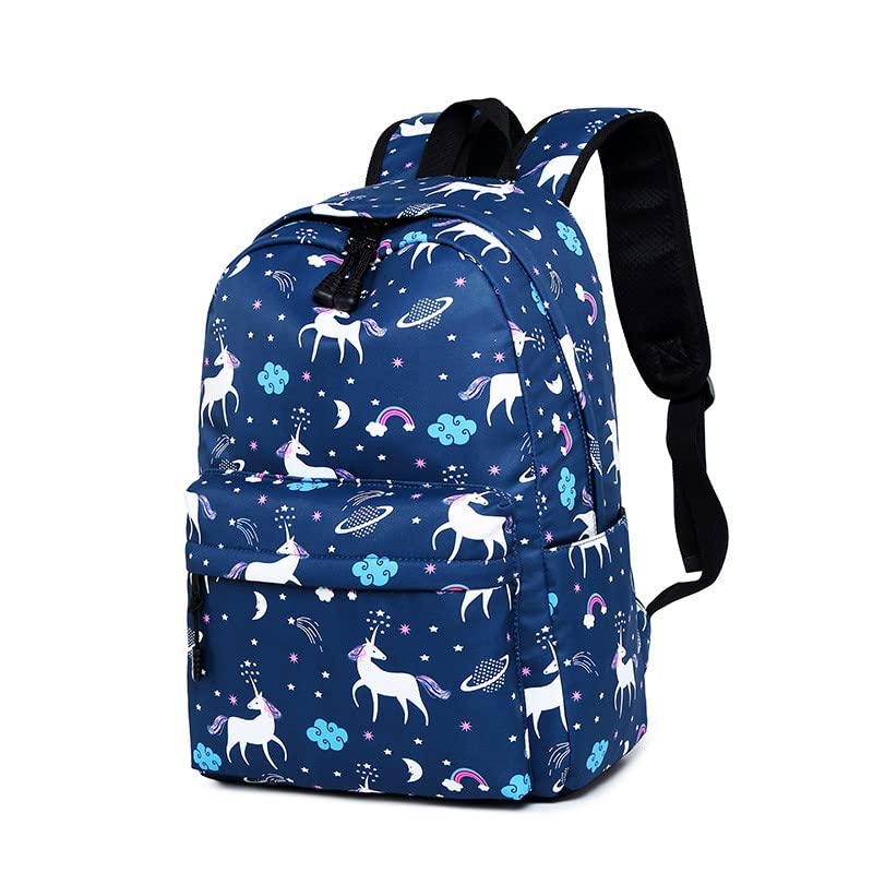 Blue Unicorn bagpack for girls and boys – Primary Bookbag Casual Daypack Bag Travel Backpack college bag
