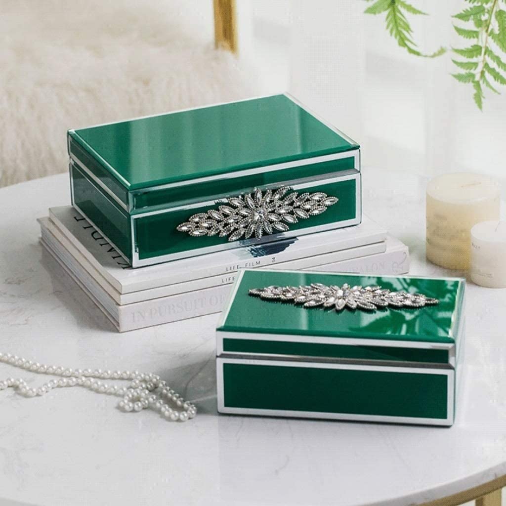 Caja De Joyería Joyero Acrílico Joyero De Terciopelo Organizador Pendientes Anillos Collares Pulseras Joyero para Mujer Organizador De Joyas(21 * 9 * 12cm)