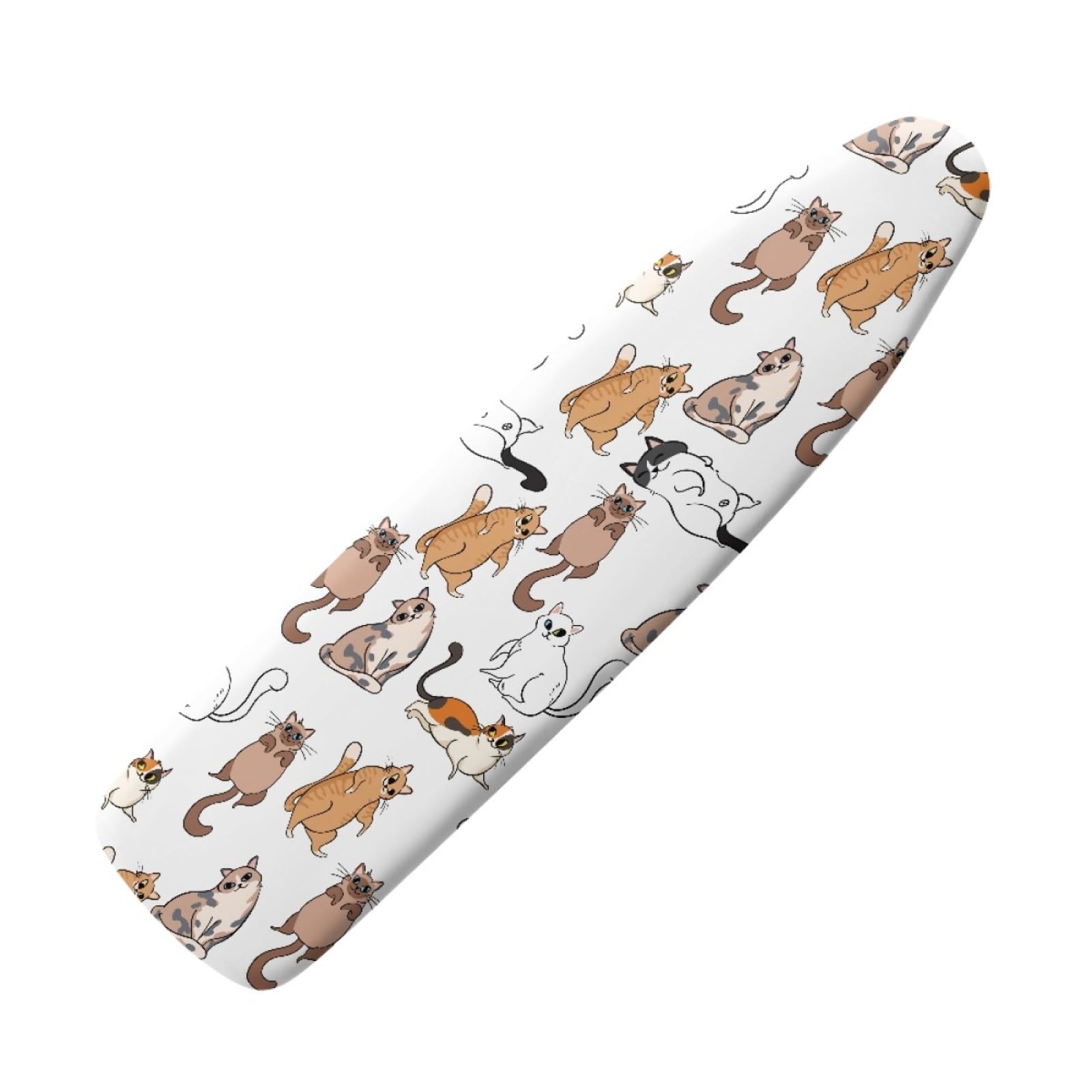 Ironing Board Covers Orange White Cat Iron Board Covers and Pad Thick Resist Scorching and Staining Thick Easy Fit Iron Cover Adjustable Elastic Rope Ironing Boards Cover 140x50cm