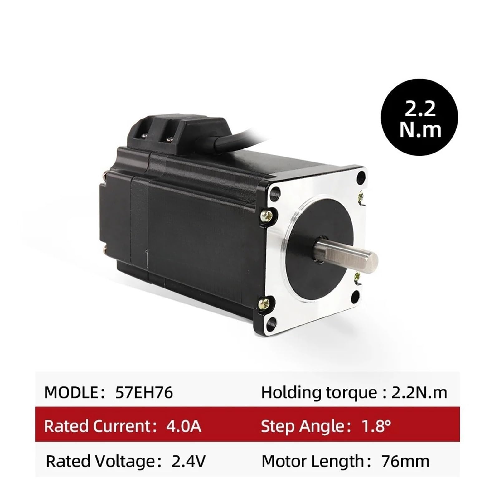 Schritt-Servomotor NEMA 23 4A 2,2 Nm Schrittmotor 57EH76A4001 + CL57 Closed-Loop-Servotreiber CNC-Kit(57EH76-CL57 Sets)