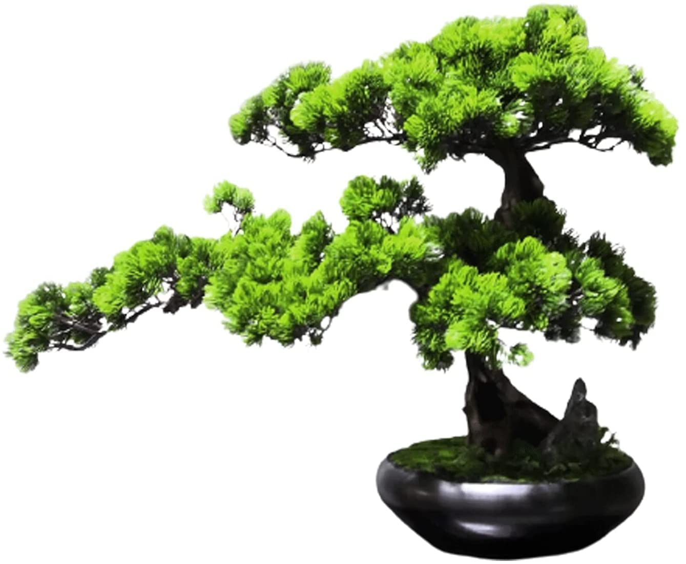 CAFIEDR Artificial Bonsai Tree 18 Inch Plastic Artificial Plant Decoration, Home Office, Zen Garden Decoration Fake Plant Decoration.