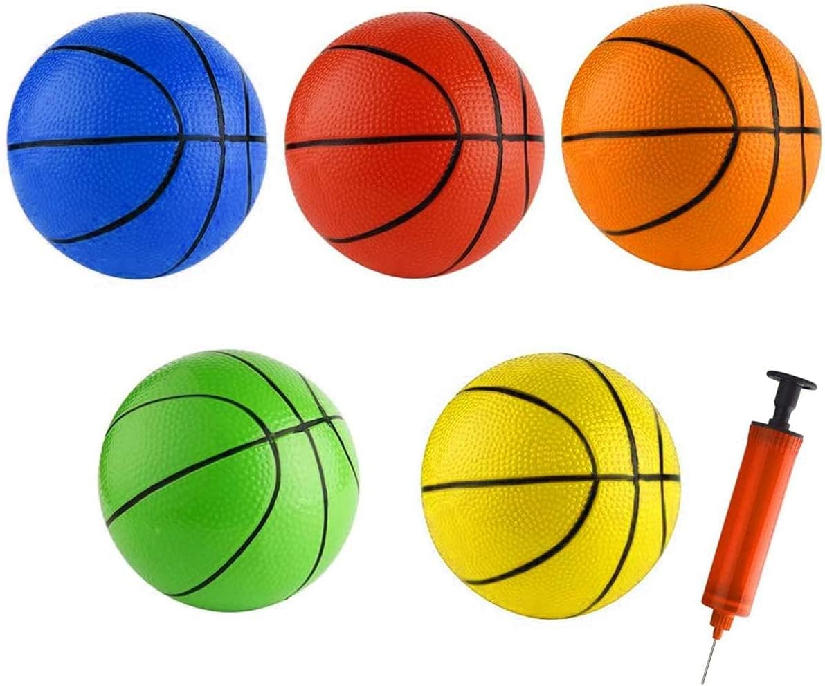 5" Mini Basketball for Kids 5 6 7 8 9 10+Years Old Boys, 5 Inch Mini Inflatable Bouncy