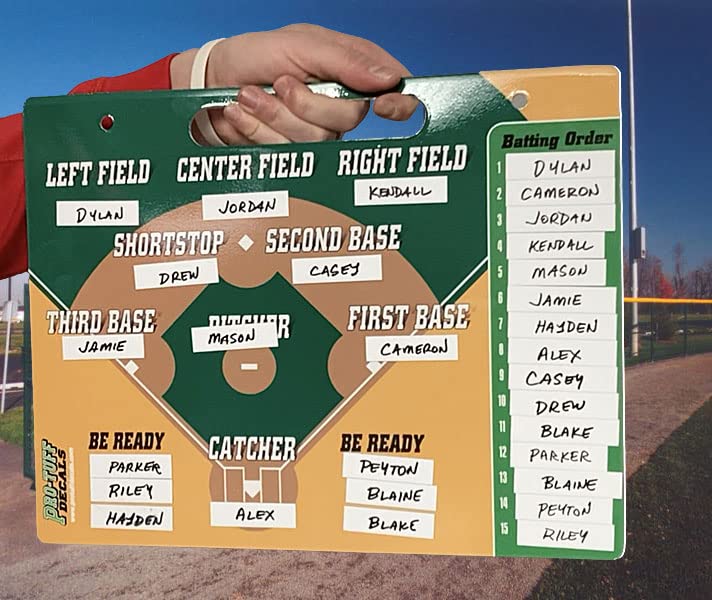 Magnetic Lineup Board with Field Position for Baseball and Softball Coach Magnet Board Dugout Display