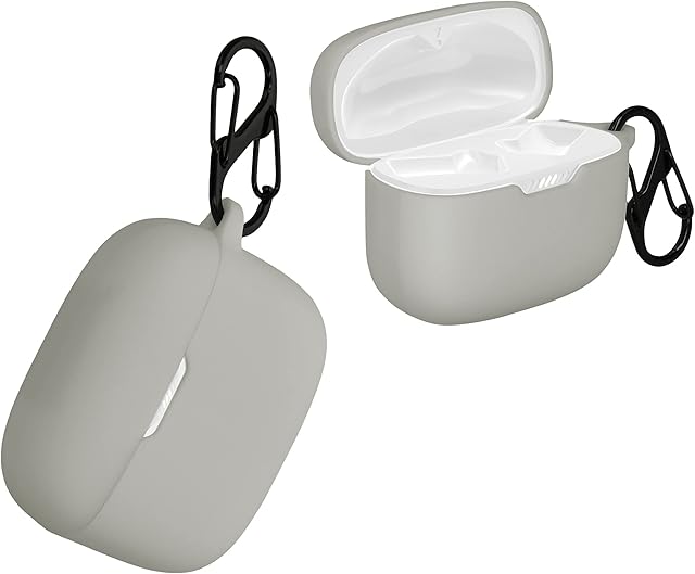 kwmobile Etui kompatybilne z JBL Tune 230 NC TWS / T230NC etui - silikonowy uchwyt na słuchawki douszne - szare