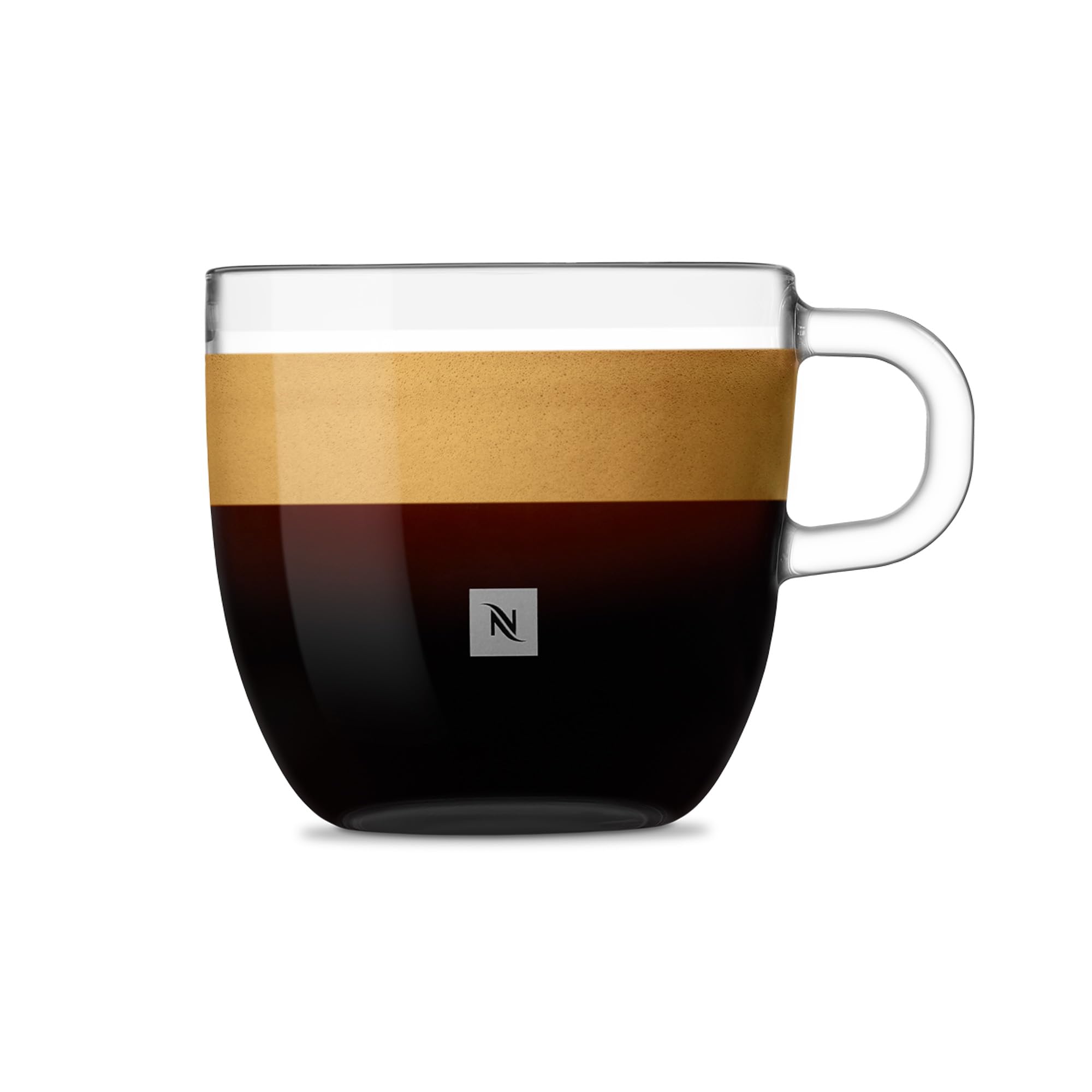 Nespresso Signature Gran Lungo Tassenset, 2 Glastassen (270 ml) | Federico Peri Design, gehärtetes Glas, für heißen und kalten Kaffee sowie Tee