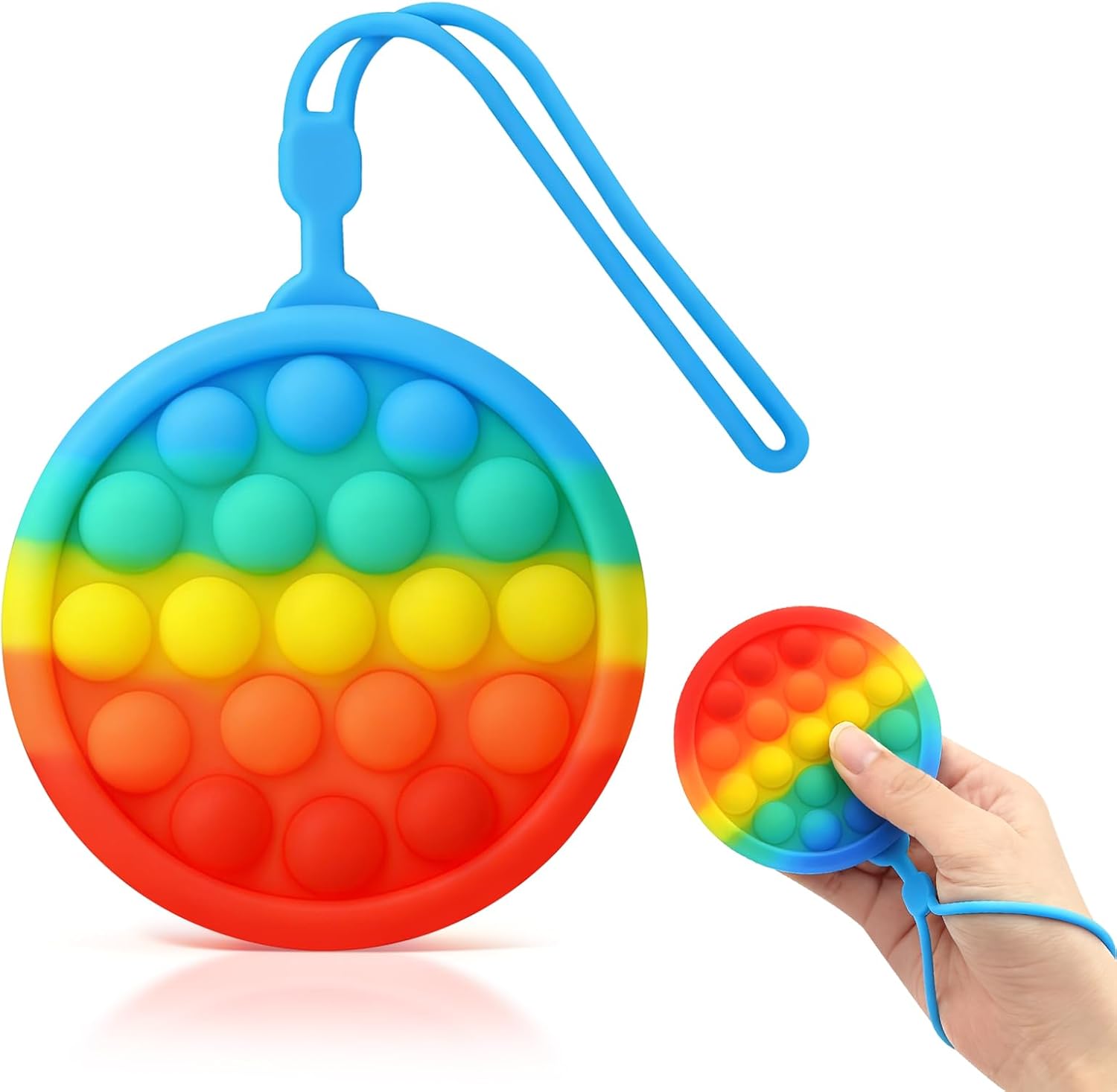 Upgraded Endless Pop Fidget Toy, Sensory Bubble Poppers for Kids and Adults - Push, Poke, Squeeze for Stress Relief, Silicone Bubble Board for Party, Travel, Office, Classroom Gifts