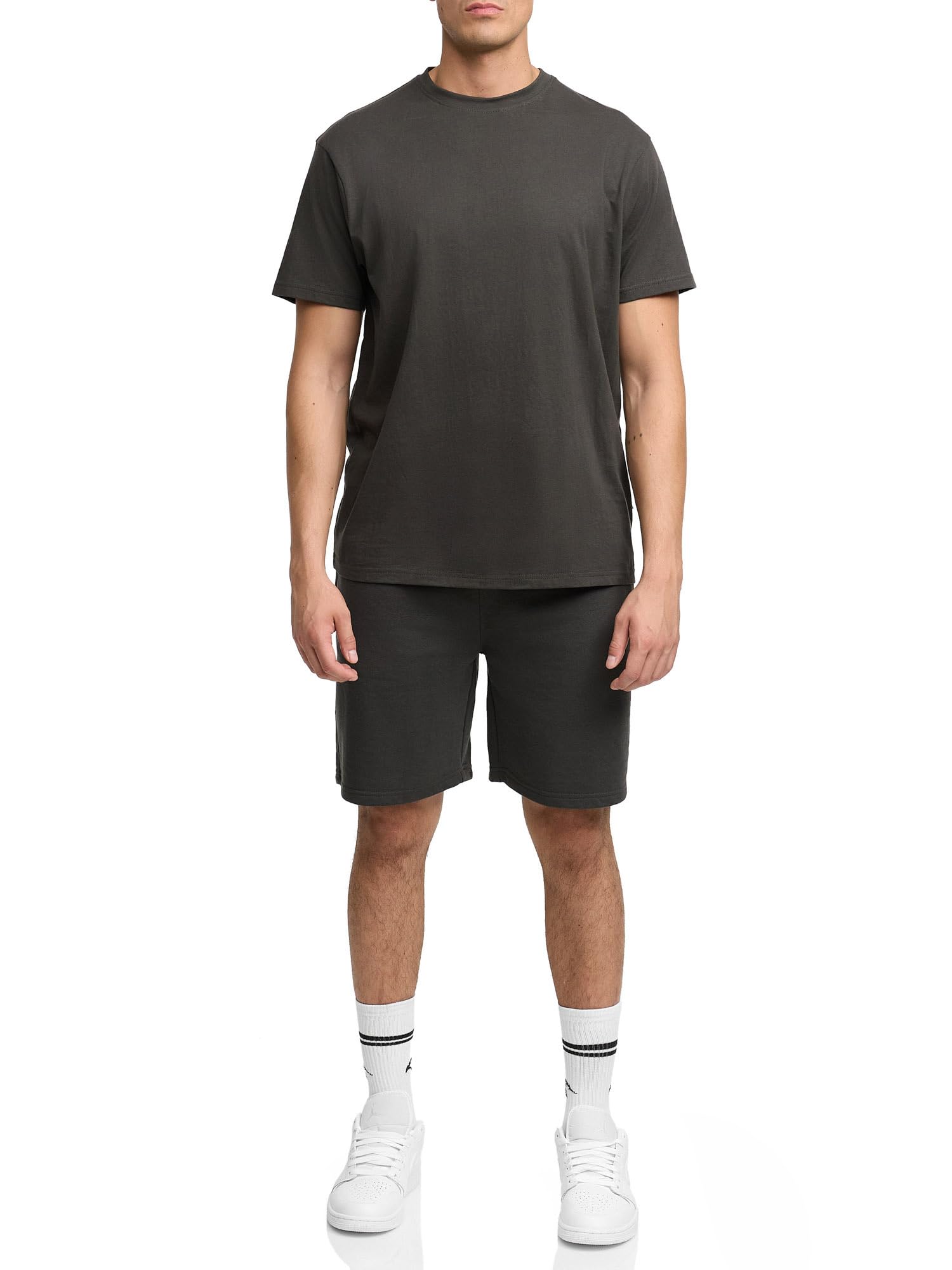 Indicode Herren Comfy Shorts & Shirt Set | Sweatshorts & T-Shirt Bundle aus Baumwollmischung