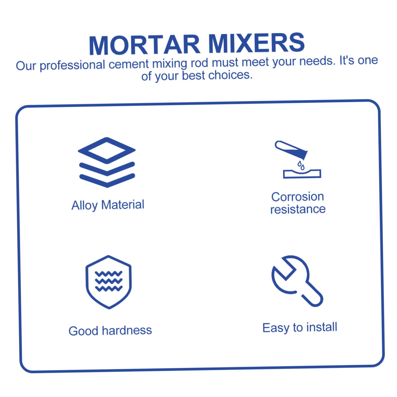 OSALADI Drill Mixer Attachment for Electric Drill Hexagonal Head Mud Mixing Paddle Paint Blender for Construction