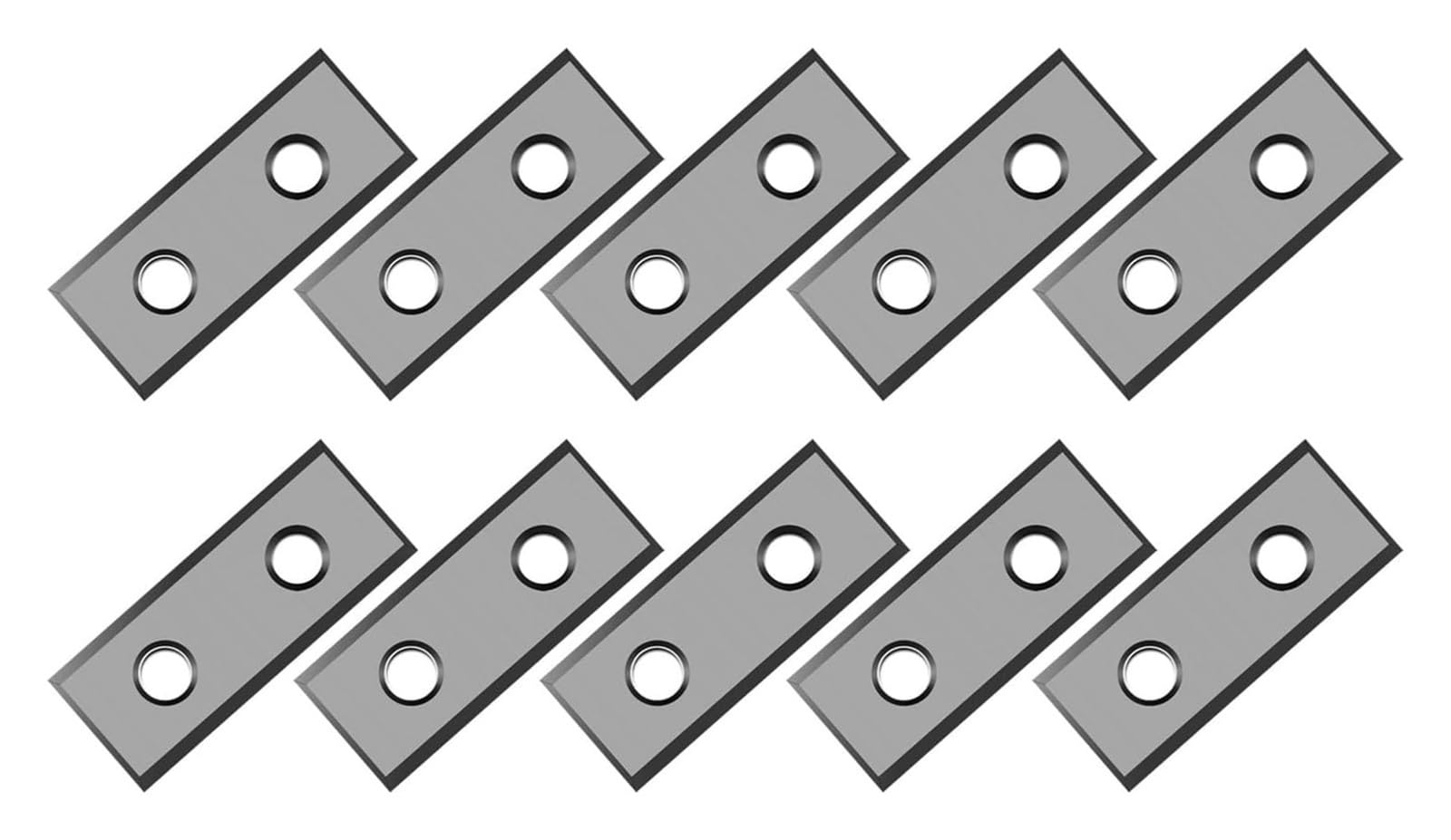 Narzędzia skrawające – płytki do strugów Wkładki węglikowe 29,5 x 9 x 1,5 mm 4 krawędzie Dwustronne 10 szt. Do strugarki śrubowej do rowków
