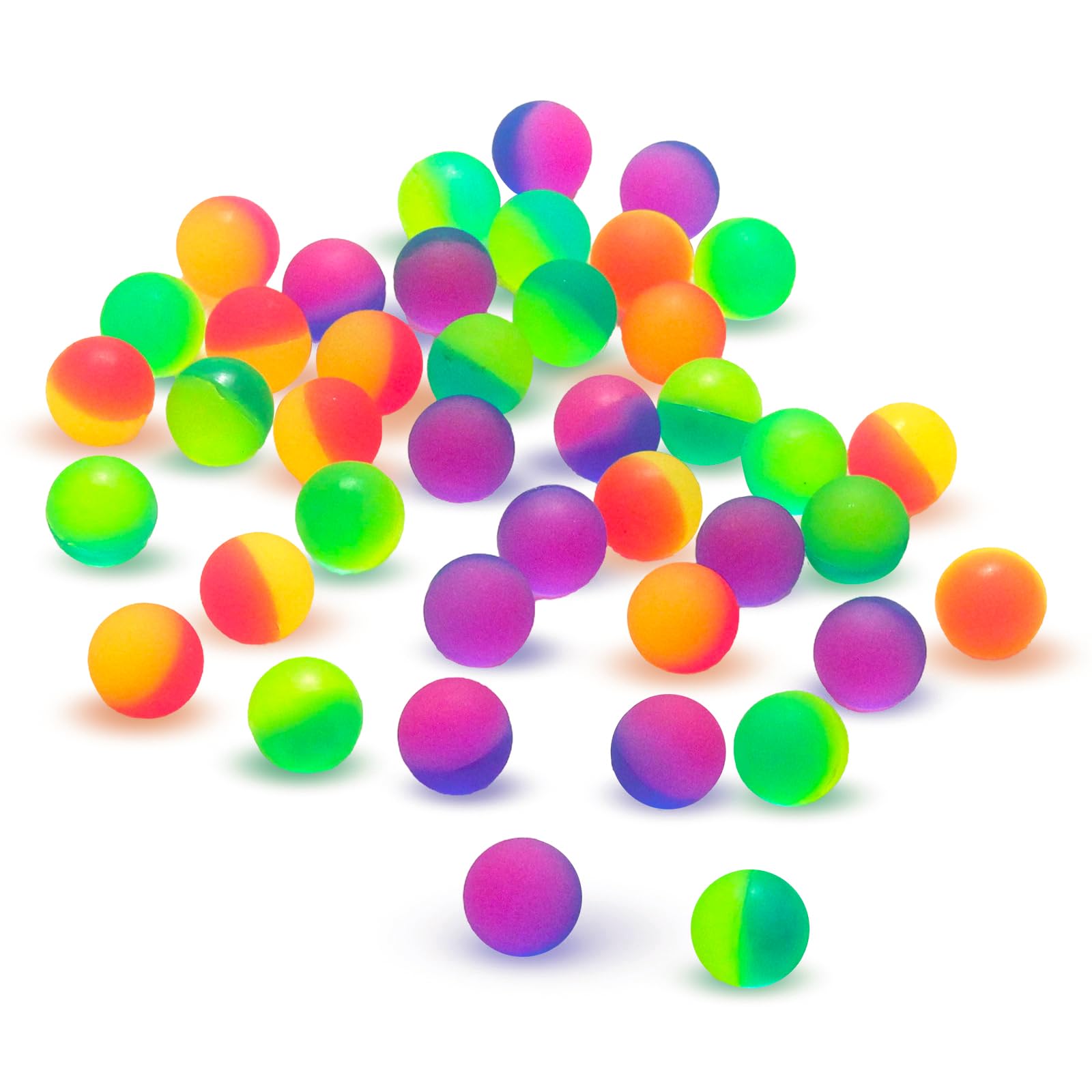EOGRFW Lot 100 Balles Rebondissantes 25 Mm – Couleurs Variées Et Motifs – Cadeau Invité Anniversaire