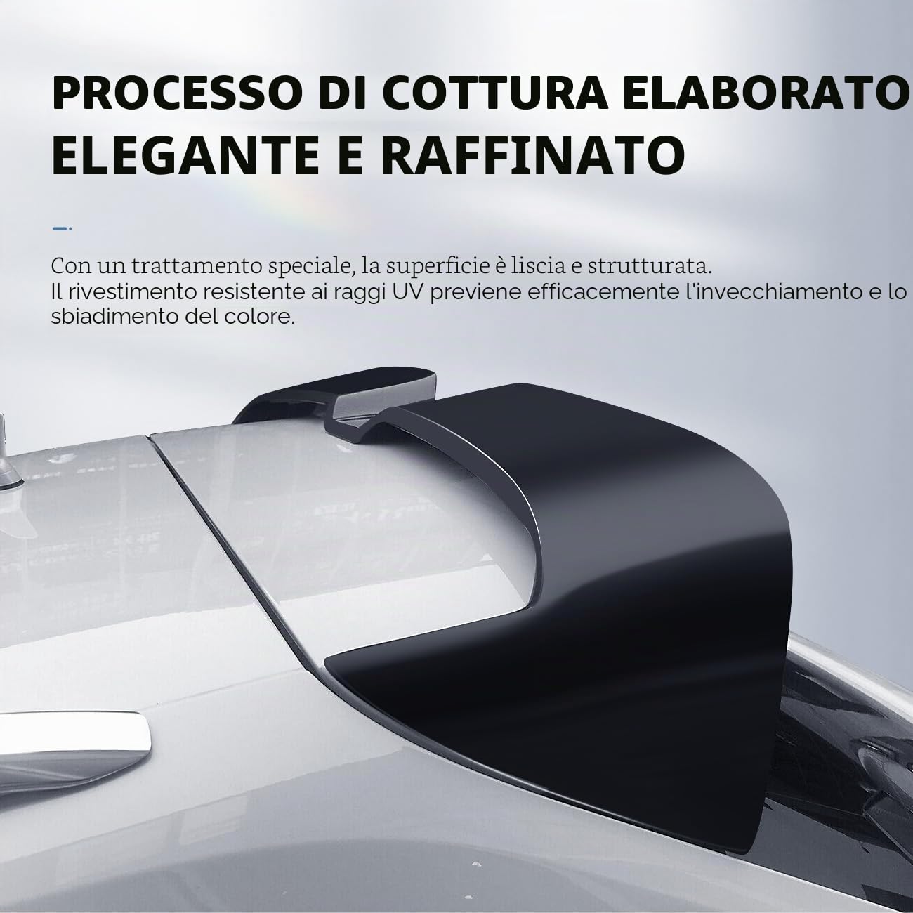 Alettone posteriore compatibile per Audi A3 S3 RS3 8V Sportback 5 porte 2013-2020 Lip Splitter per tetto posteriore Alettone per bagagliaio (nero lucido)