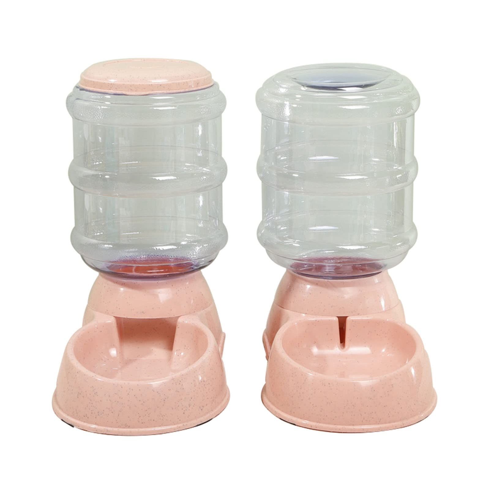 2 Pack Automatic Cat Feeder And Water Dispenser in Set for Small Medium Dog Pets Puppy Kitten 3.8L Large Capacity 2 in 1 Transparent Cat Food Water Dispensers Great For Dogs And Cats (Color : Pink)