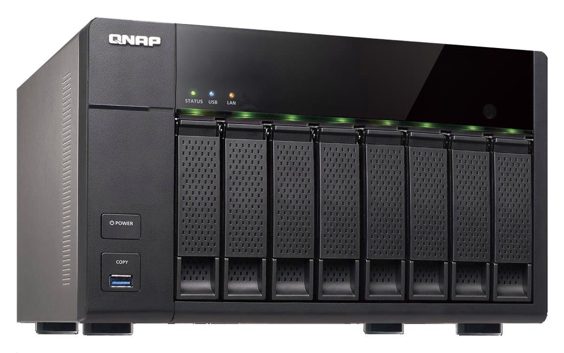 QNAP TS-851 - Serveur de Stockage en Réseau NAS pour 8 Disques Durs, Processeur Dual Core Intel Celeron 2.41GHz, USB 3.0, HDMI, Châssis Vide