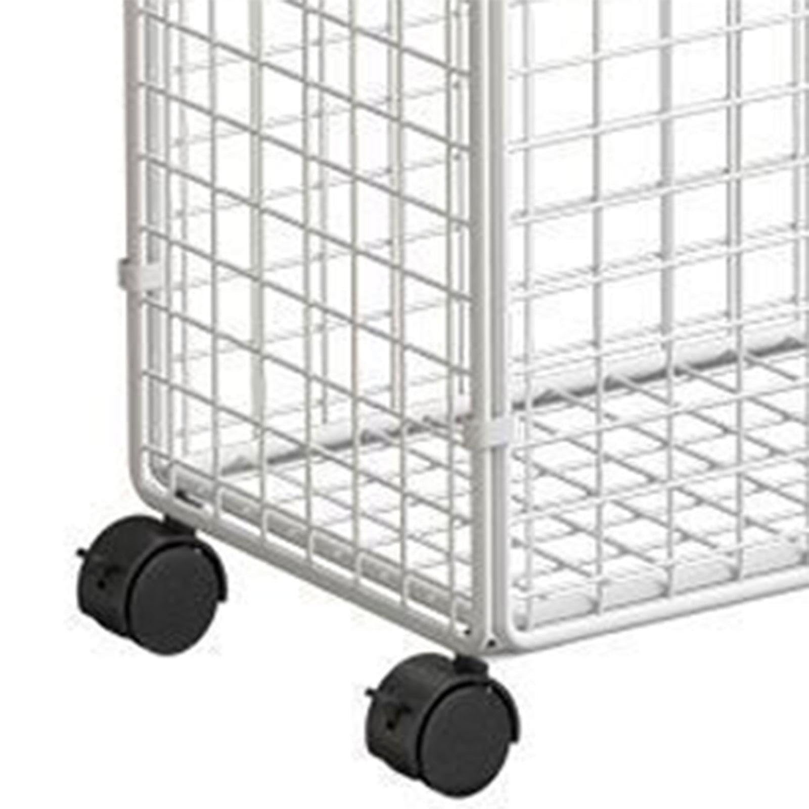 Cesta de Almacenamiento para Equipo de Gimnasio en casa, Cesta de Alambre de Metal, Carrito de Almacenamiento con Ruedas para tapetes de Yoga y