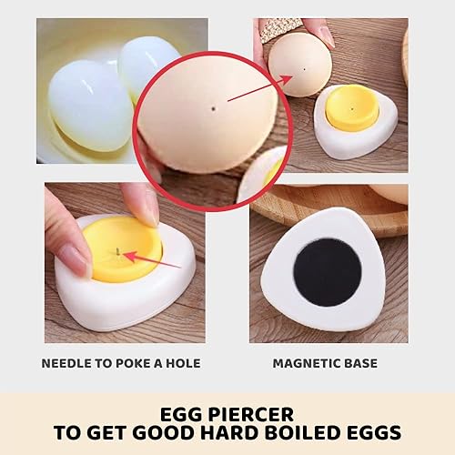 Miniatura 6 de Actualizado 3 en 1 cortador de huevos y perforador de huevos, cortador de huevos jawbush con cuchillas de acero inoxidable para huevos duros y