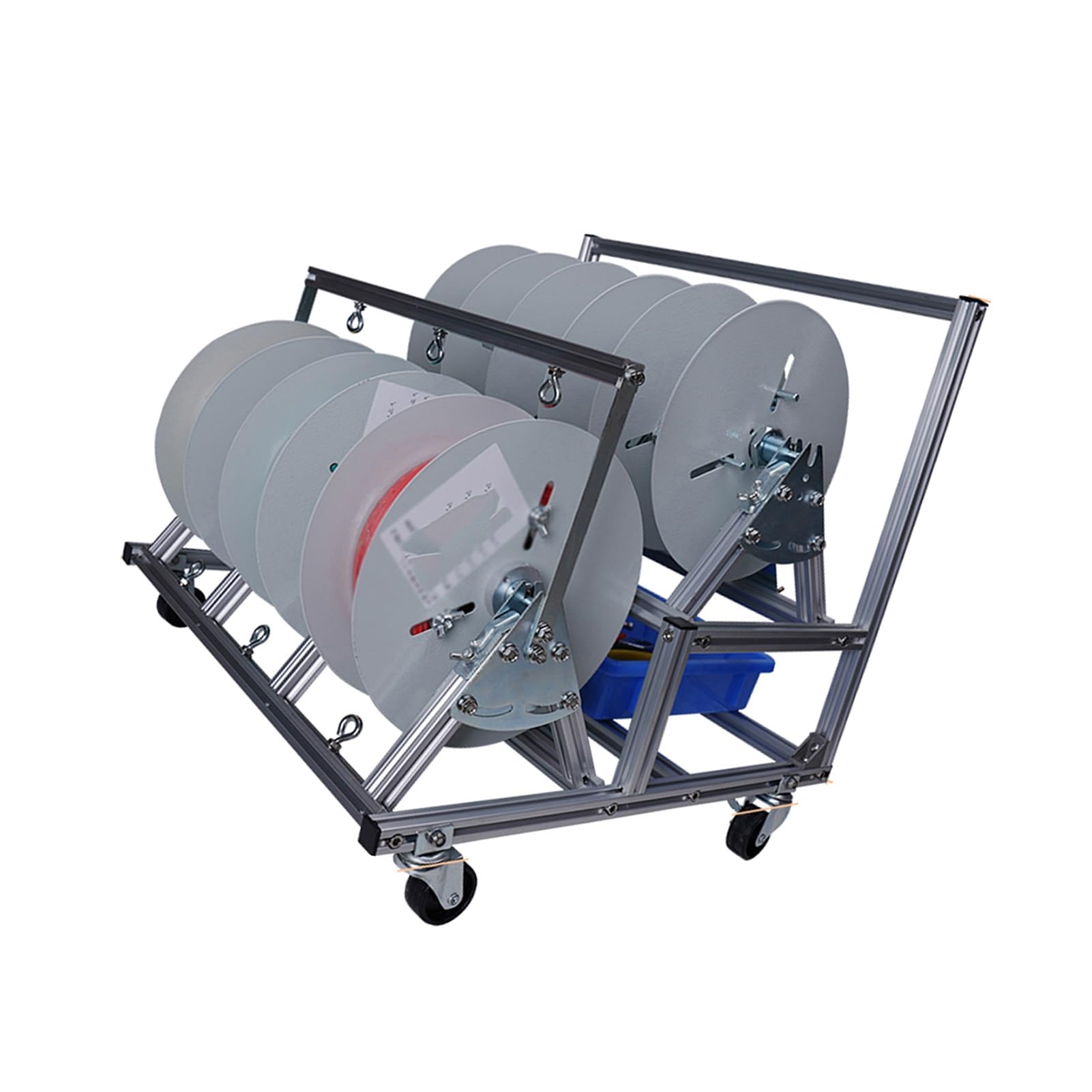 WDSOPK Wire Spool Rack with 4/6 Rods,Cable Dispenser,Portable Wire Rack Dispenser, Spools Up to 25cm in Diameter for Electrical Industrial (6 Rods Wire)