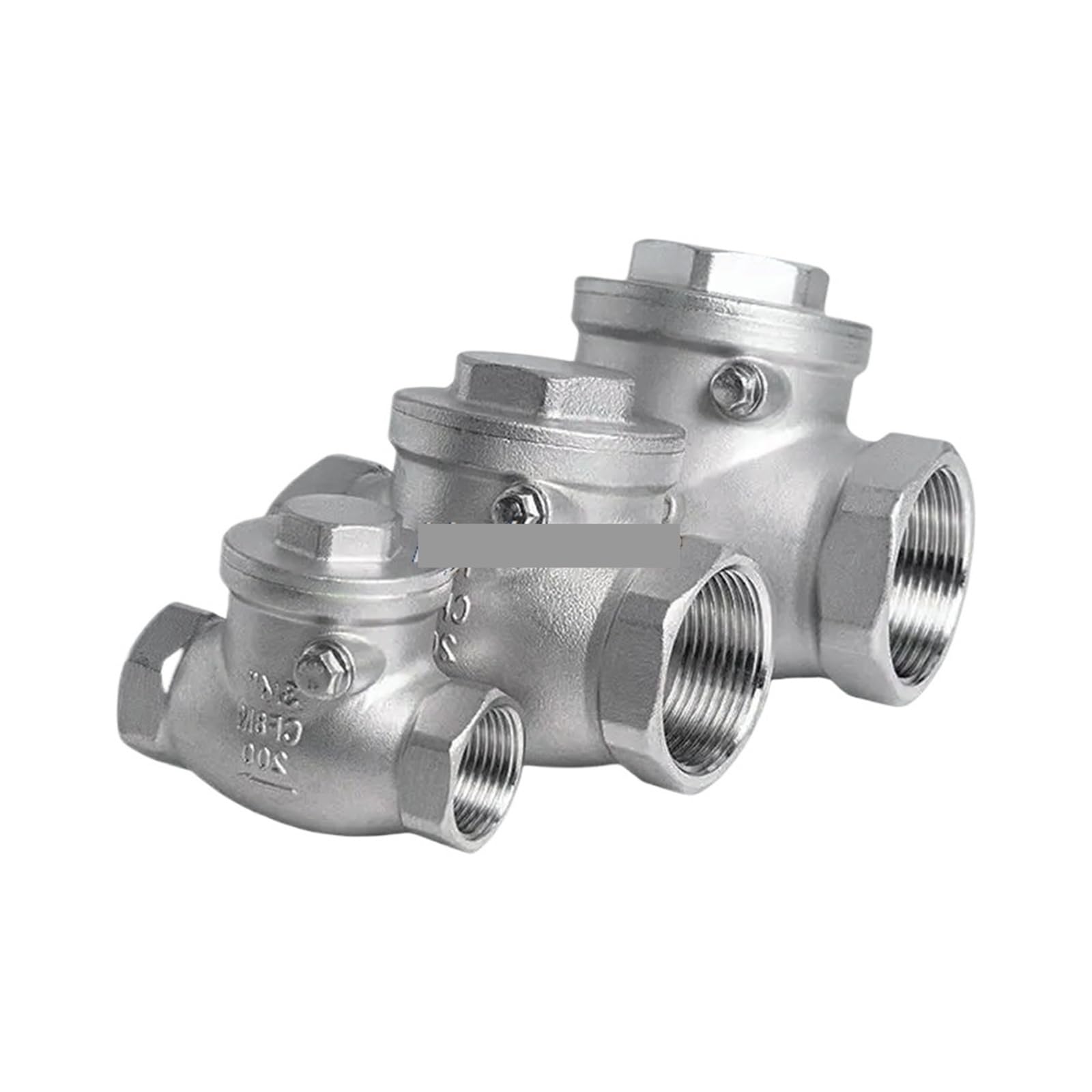 Clapet anti-retour femelle horizontal 1/4 pouce inox 304 industriel