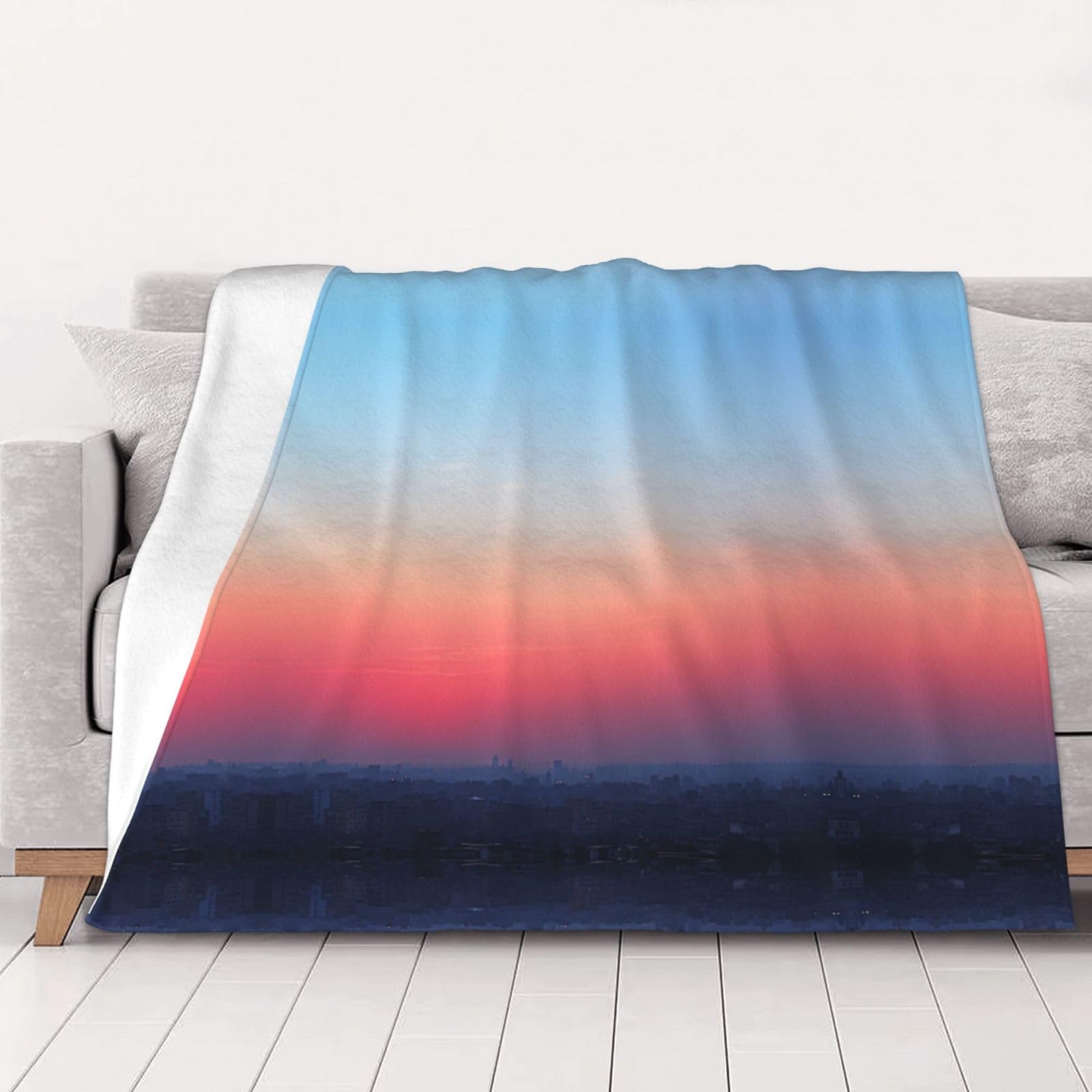 Couverture pour adultes imprimé ciel pour vos soirées canapé | Plaid en peluche confortable