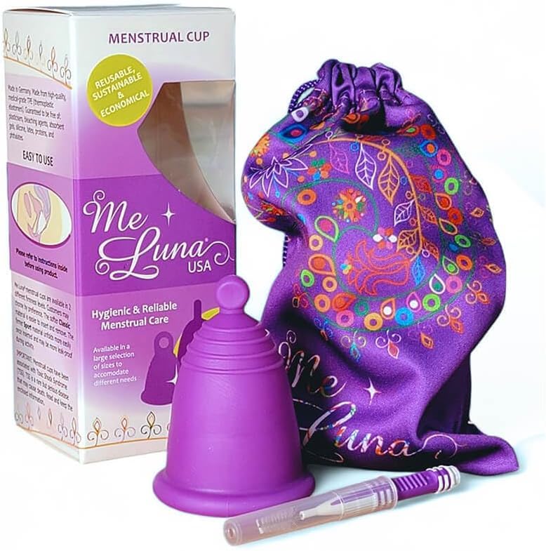 Image of Most Customizable Menstrual Cup with Ball Handle | MeLuna Me Luna | Comfortable Period Cup Reusable Cup | Tampon Pad Alternative for All Body Types | Classic