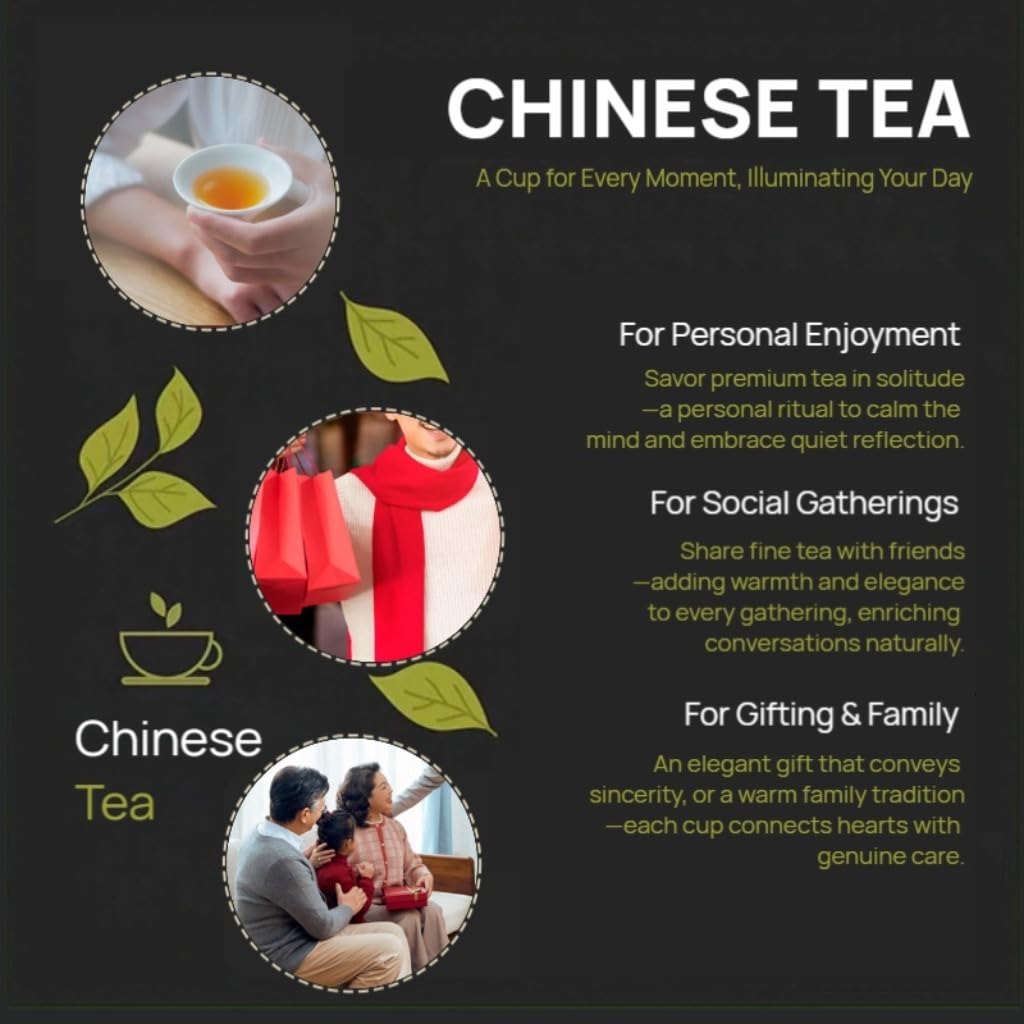 Premium Qimen Schwarzer Tee | Starkes Aroma & Sanfte Süße | Natürlicher Schwarzer Tee Keine Zusatzstoffe 500g / 17,64oz