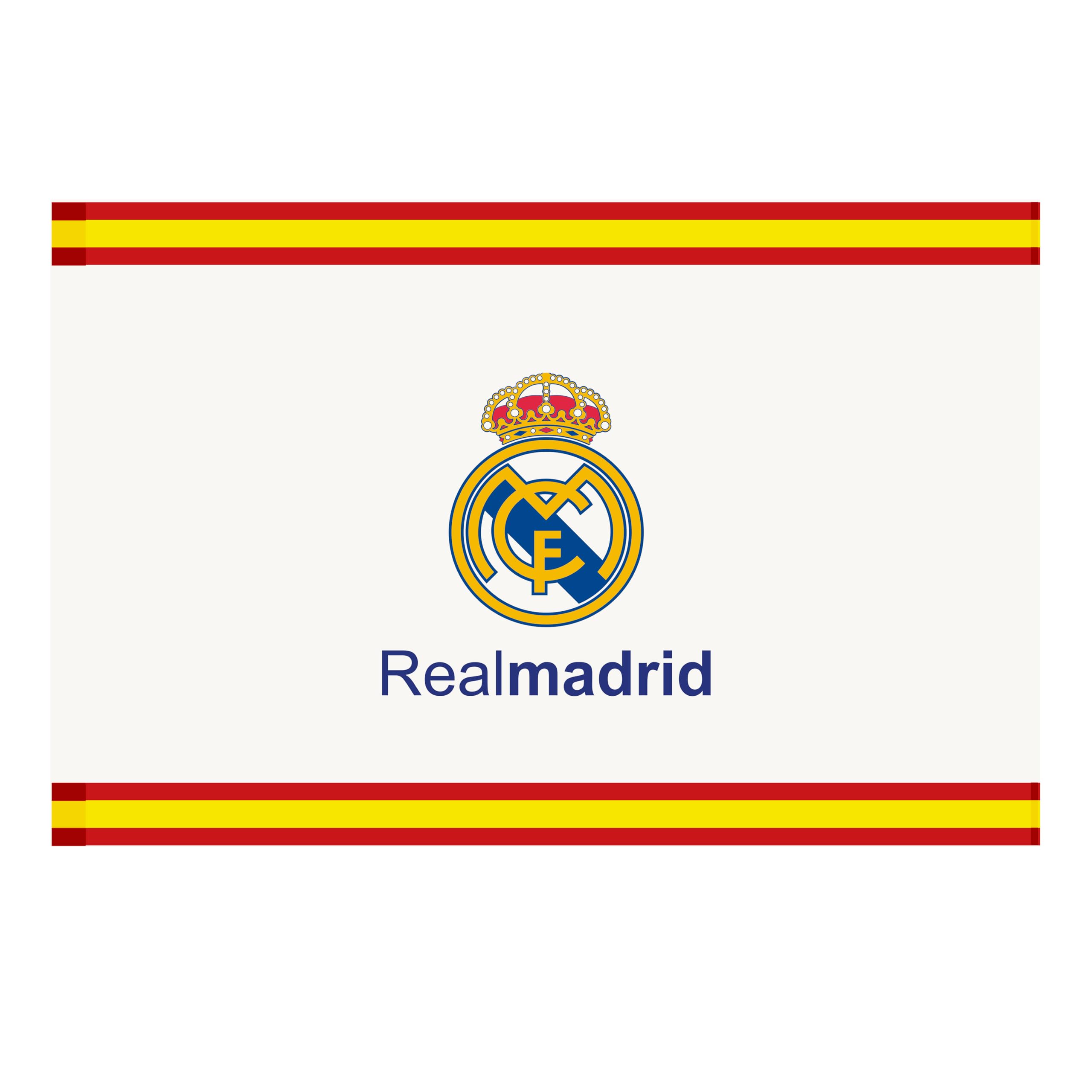 Bandera Oficial del R Madrid Equipo de Fútbol España, Equipación Oficial Fútbol Madrid para Regalo, Partidos y Celebraciones