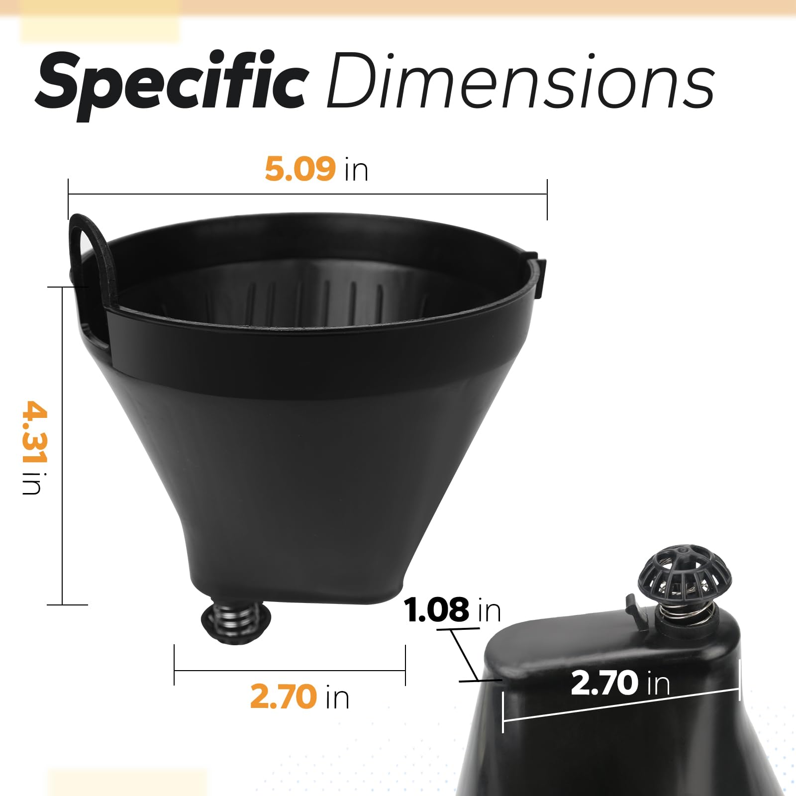 DCC-1200FB - Cesta de café para Cuisinart, pieza de repuesto para filtro de café compatible con los modelos Cuisinart DCC-1200, DCC-1200BCH, DCC-1200BW, DCC-1200CP, DCC-1200MRP1 y DCC-1200W