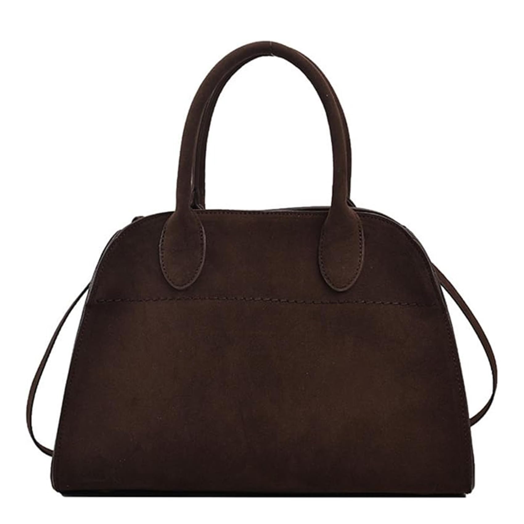 Manutox Brown Suede Bag, Suede Tote Bag, Brown Suede Tote Bag, Suede Shoulder Bag for Women, Top Handle Bag, Leather Tote Bag